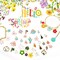 120 Pcs Spring Summer Floral Themed Charms, Flower Charms for Jewelry Making, Assorted Gold Enamel Charm Pendants for DIY Necklace Bracelet Earrings Supplies Gifts for Mom Women